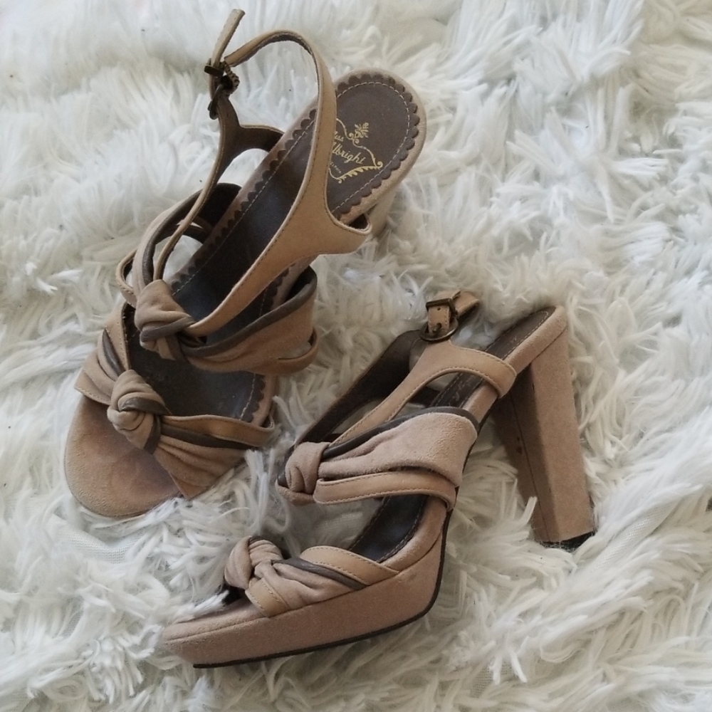 Miss Albright Taupe Daphne Heeled Sandals